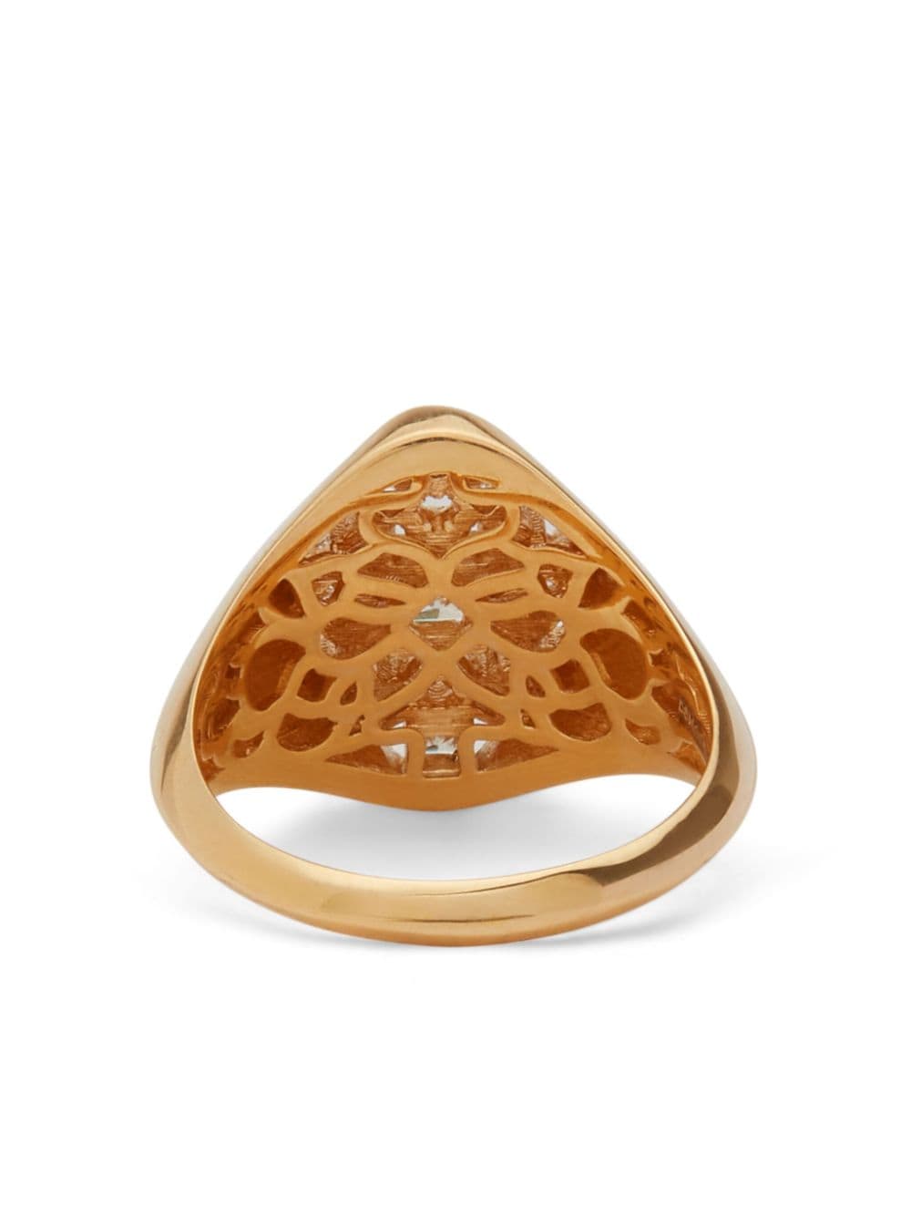 Shop Suzanne Kalan 18kt Yellow Gold La Fantaisie Diamond Signet Ring
