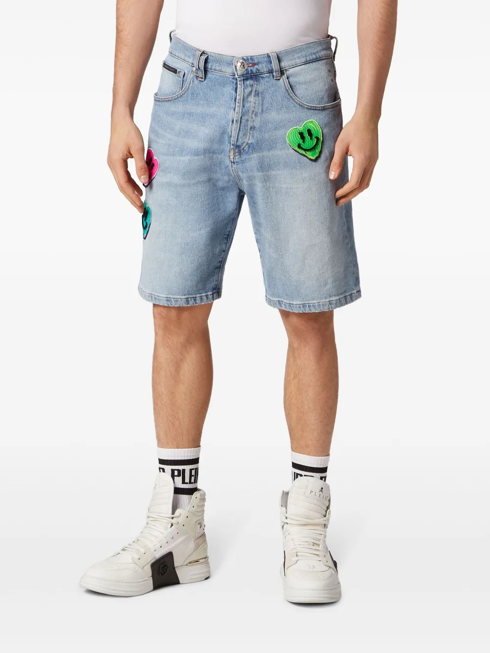 Philipp Plein Denim shorts - Blauw
