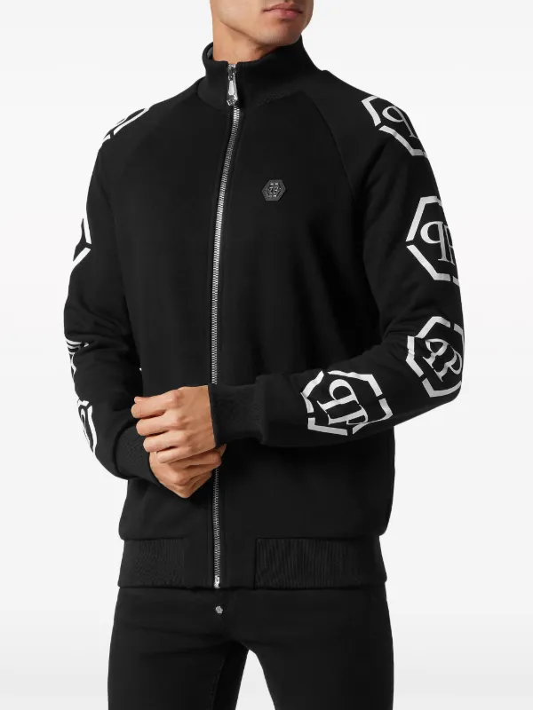 Philipp Plein Monogram Track Jacket | Black | FARFETCH JO