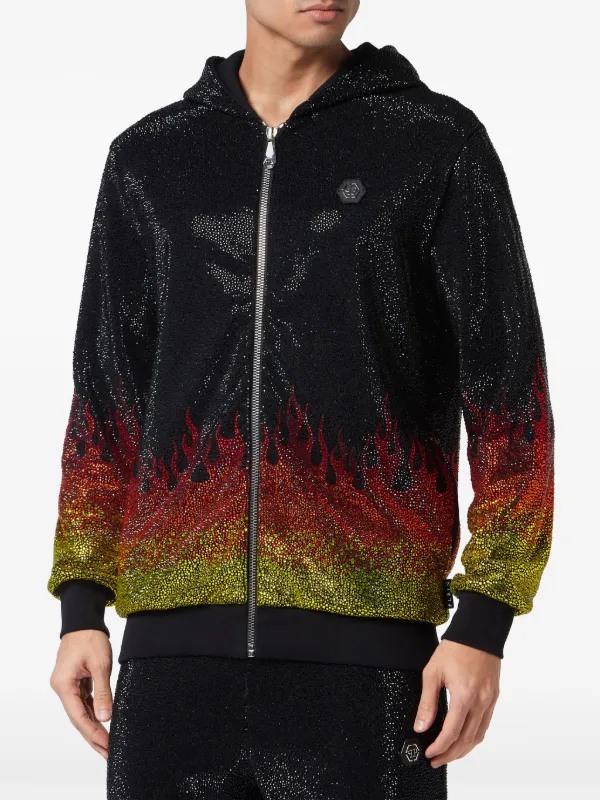 Philipp Plein フーデッド トラックスーツ Philipp Plein Crystals Flame フーデッド トラックスーツ