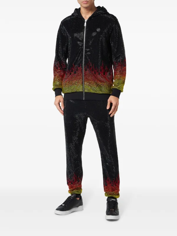 Philipp Plein フーデッド トラックスーツ Philipp Plein Crystals Flame フーデッド トラックスーツ