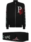 Philipp Plein Skeleton-appliqué tracksuit - Black
