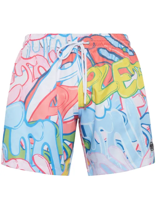 Short de bain à imprimé Graffiti - Philipp Plein - Modalova