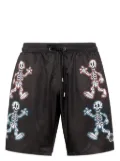 Philipp Plein skeleton-print swim shorts - Black