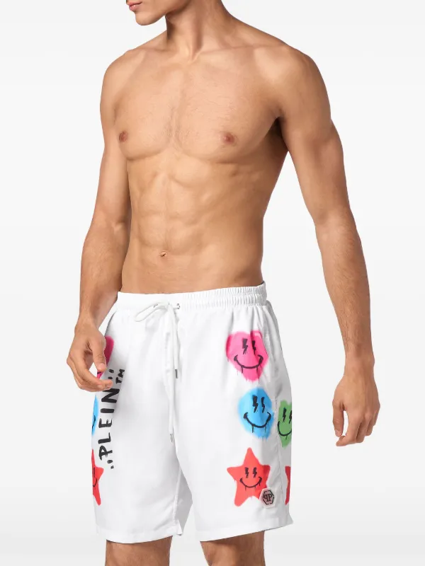 Philipp Plein Short De Bain a Imprime Graphique Farfetch