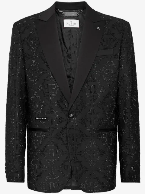 Philipp Plein Hexagon blazer med strass