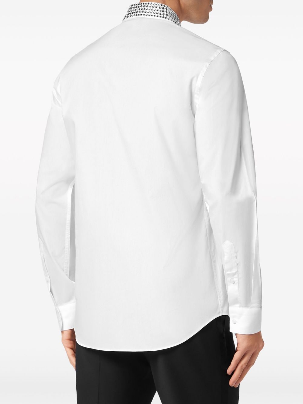 Philipp Plein Overhemd met verfraaide doodskop Wit