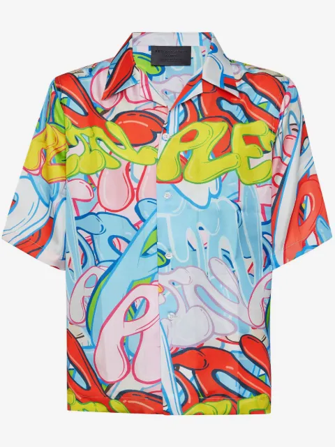 Philipp Plein chemise Bombing Graffiti