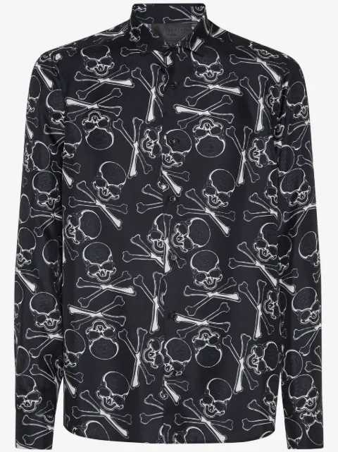 Philipp Plein Skull&Bones silk shirt