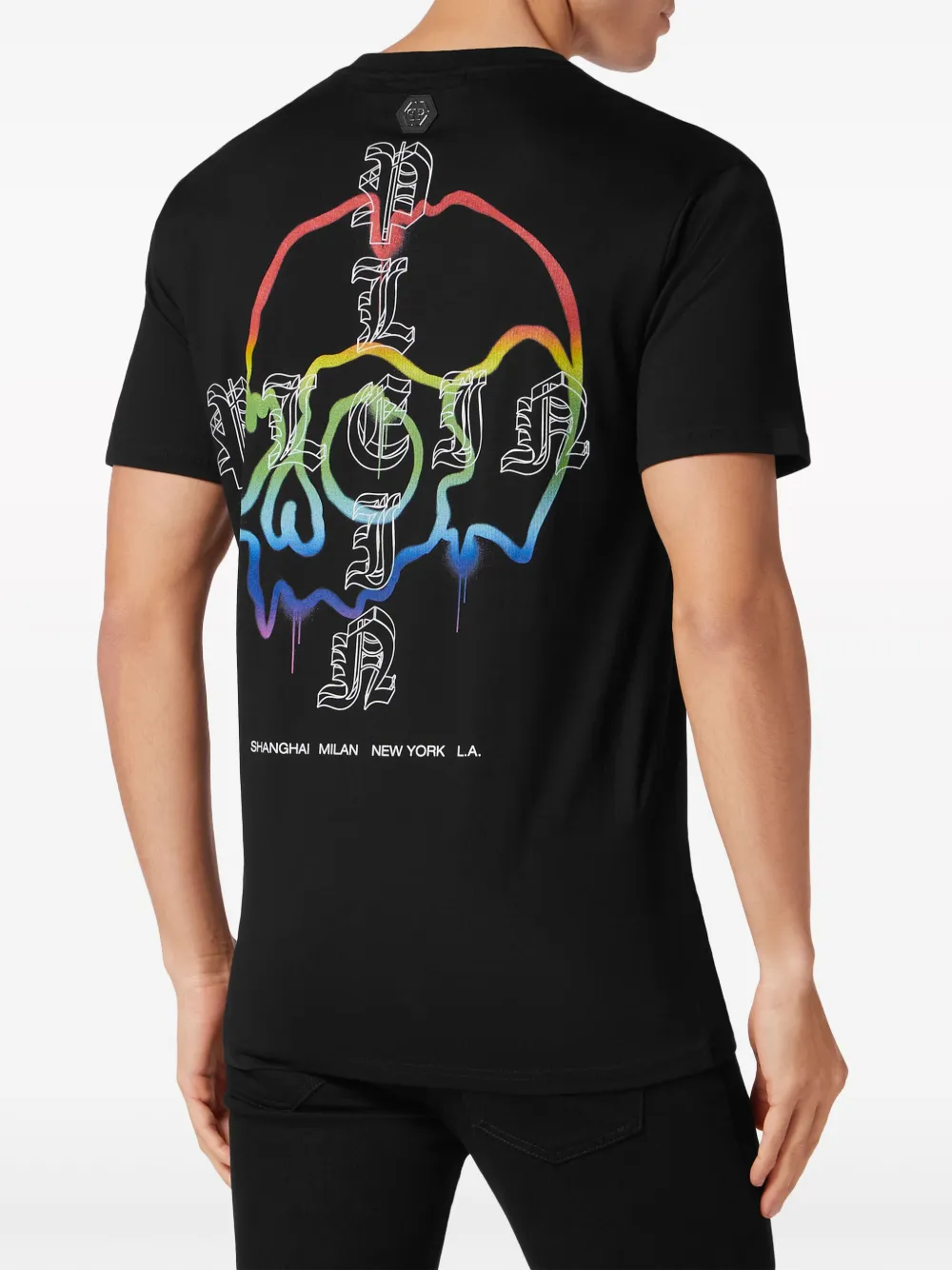 Philipp Plein T-shirt met doodskopprint Zwart