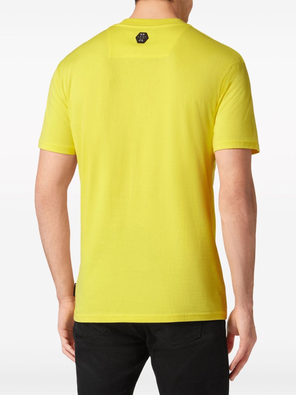 Shop Philipp Plein Tutti Frutti Cotton T-shirt In Yellow