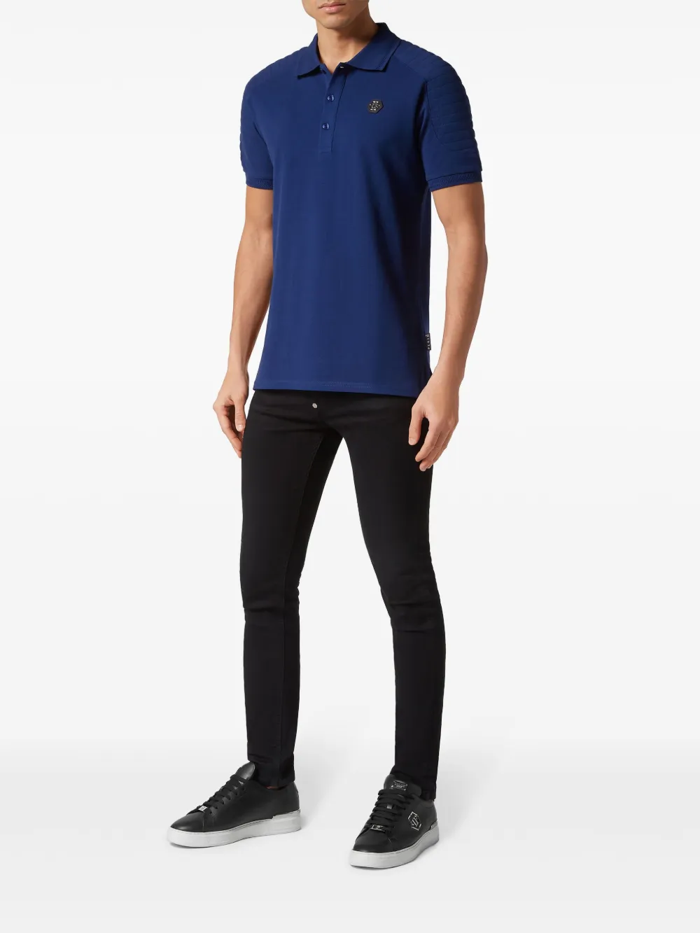 Philipp Plein Piqué poloshirt Blauw