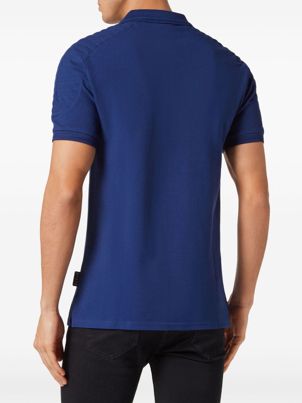 Shop Philipp Plein Pique Polo Shirt In Blue