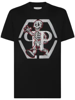 Philipp Plein Skeleton Studded T-shirt | Black | FARFETCH
