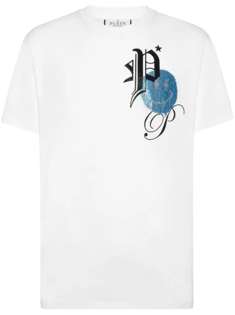 Philipp Plein rhinestone-logo cotton T-shirt