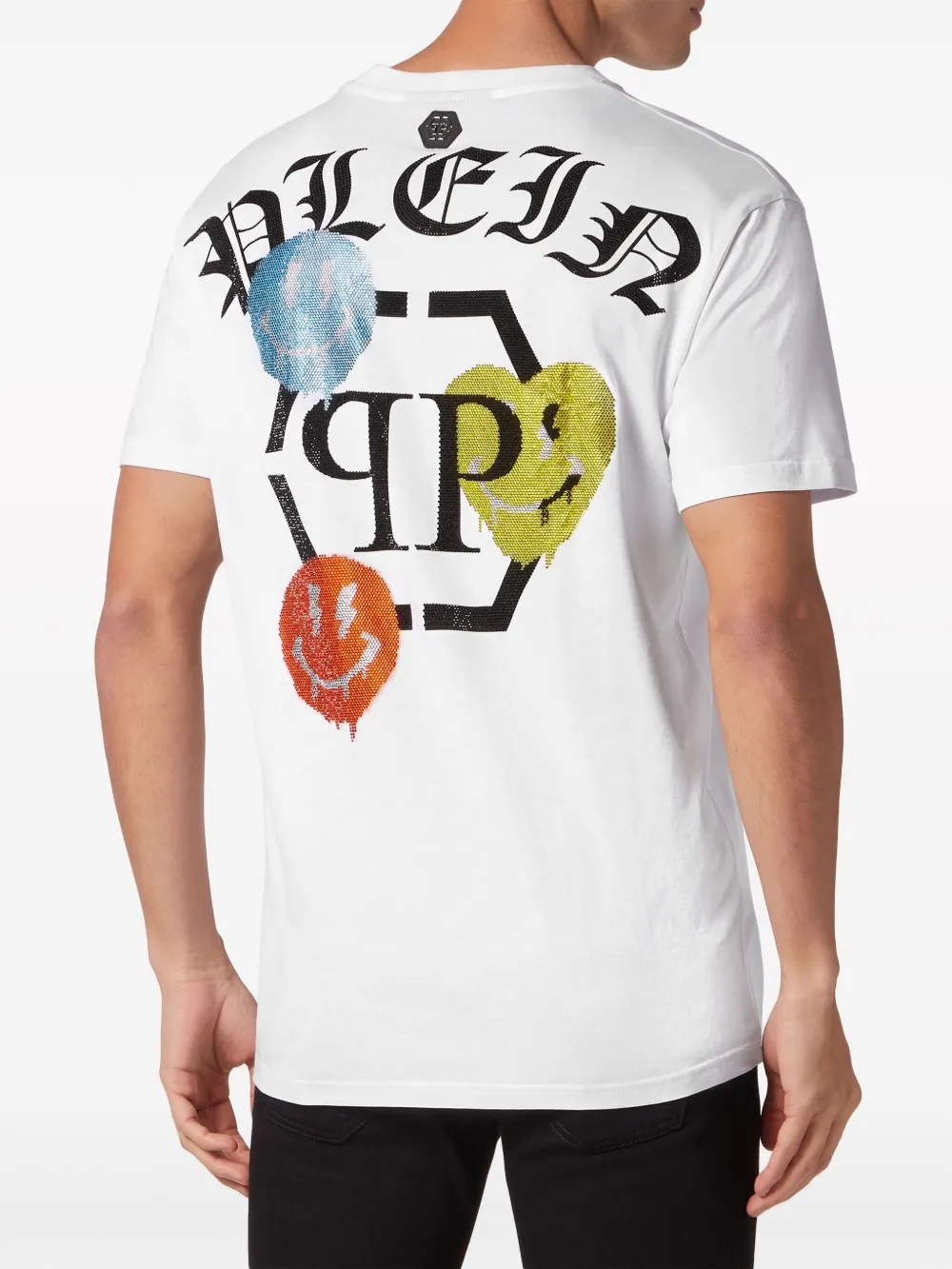 Philipp Plein T-shirt met stras Wit