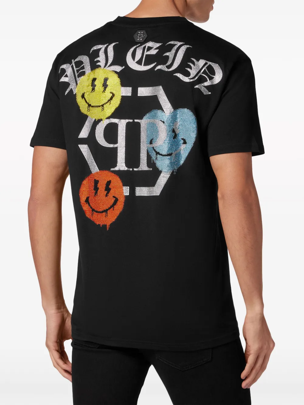 Philipp Plein T-shirt met stras Zwart