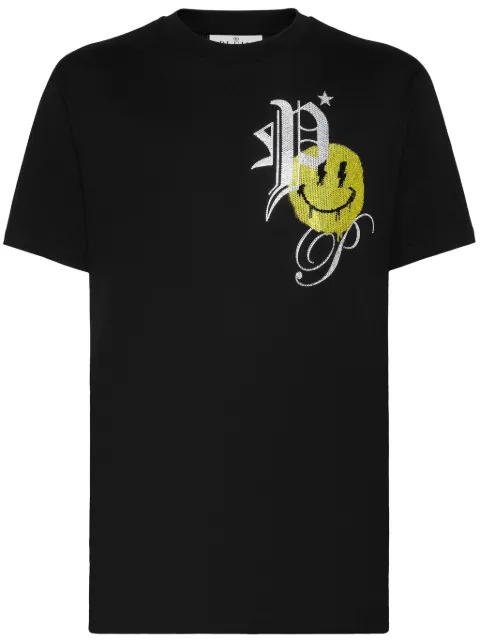 Philipp Plein rhinestone-logo cotton T-shirt Men