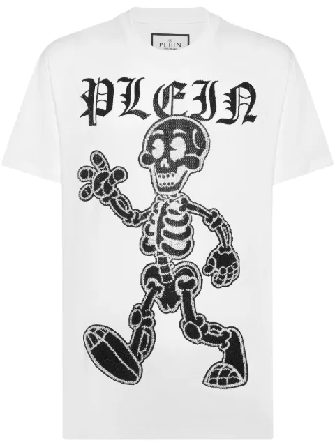 Philipp Plein rhinestone-skeleton cotton T-shirt