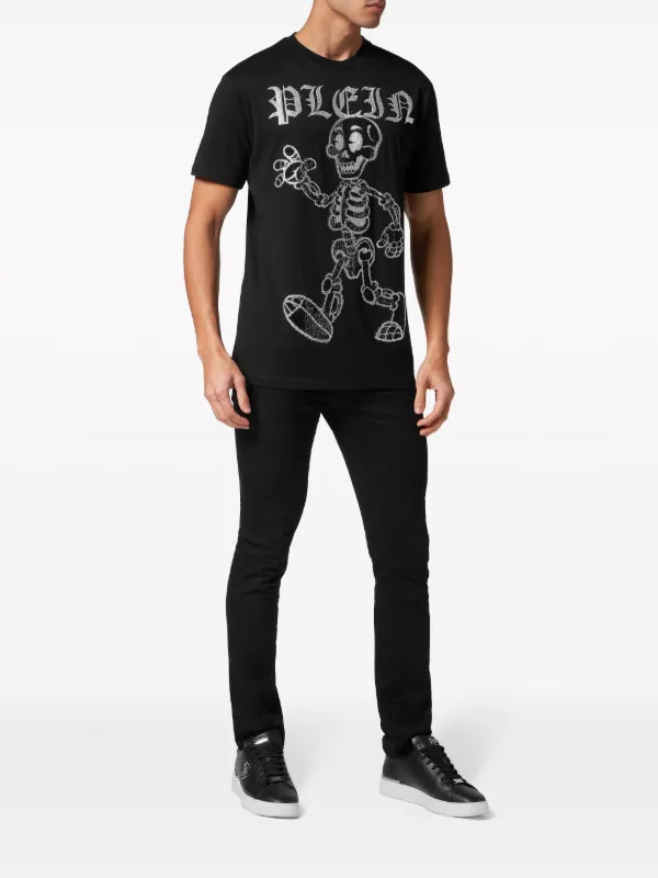 Philipp Plein Skeleton スタッズ Tシャツ | ブラック | FARFETCH JP