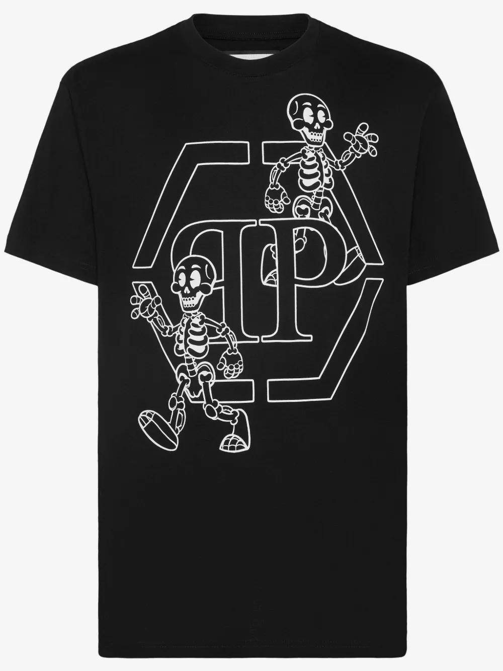 Philipp Plein rhinestone-skeleton cotton T-shirt | Black | Image 1