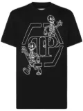 Philipp Plein rhinestone-skeleton cotton T-shirt - Black