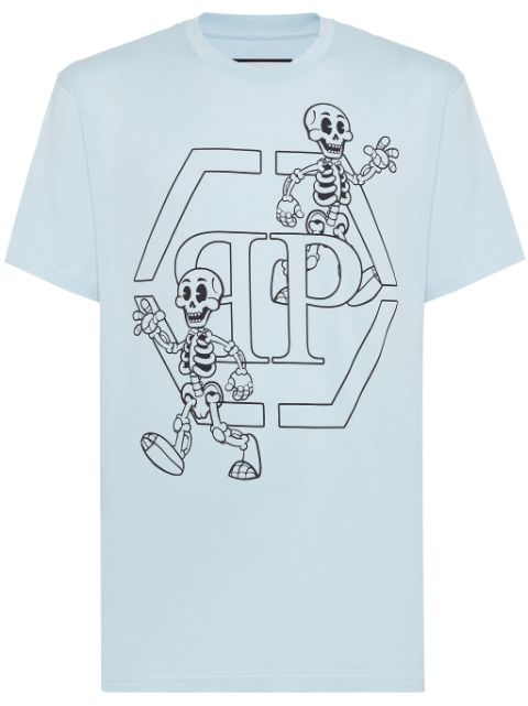 Philipp Plein skeleton-print cotton T-shirt Men