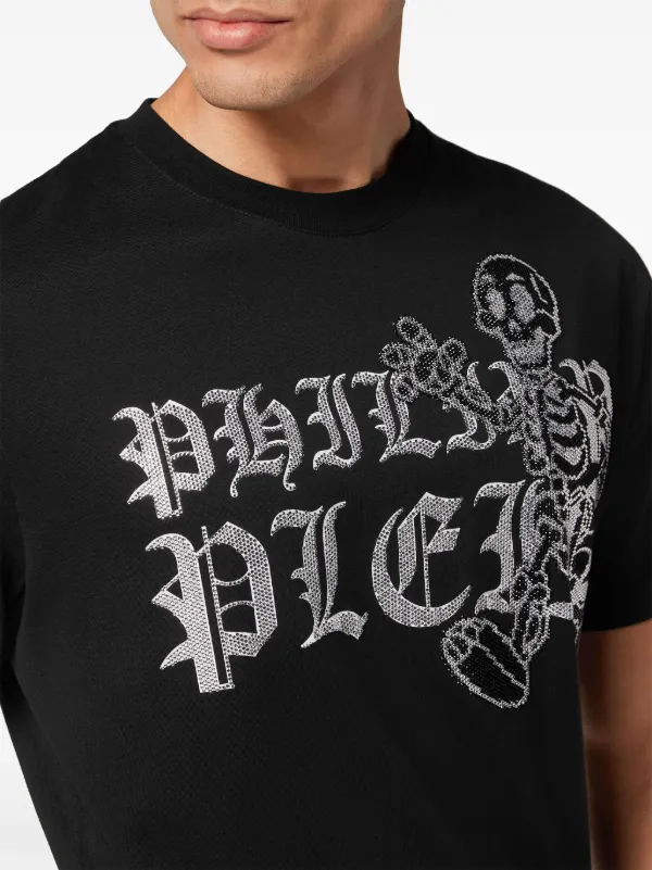 Philipp Plein rhinestone-skeleton Cotton T-shirt Black FARFETCH KW