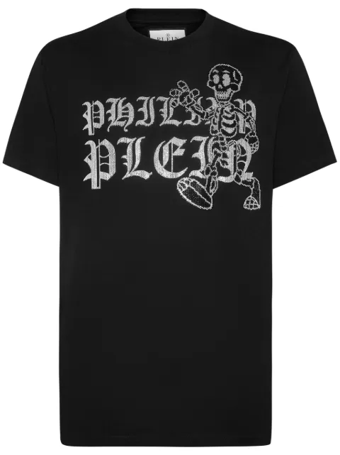 Philipp Plein rhinestone-skeleton cotton T-shirt Men