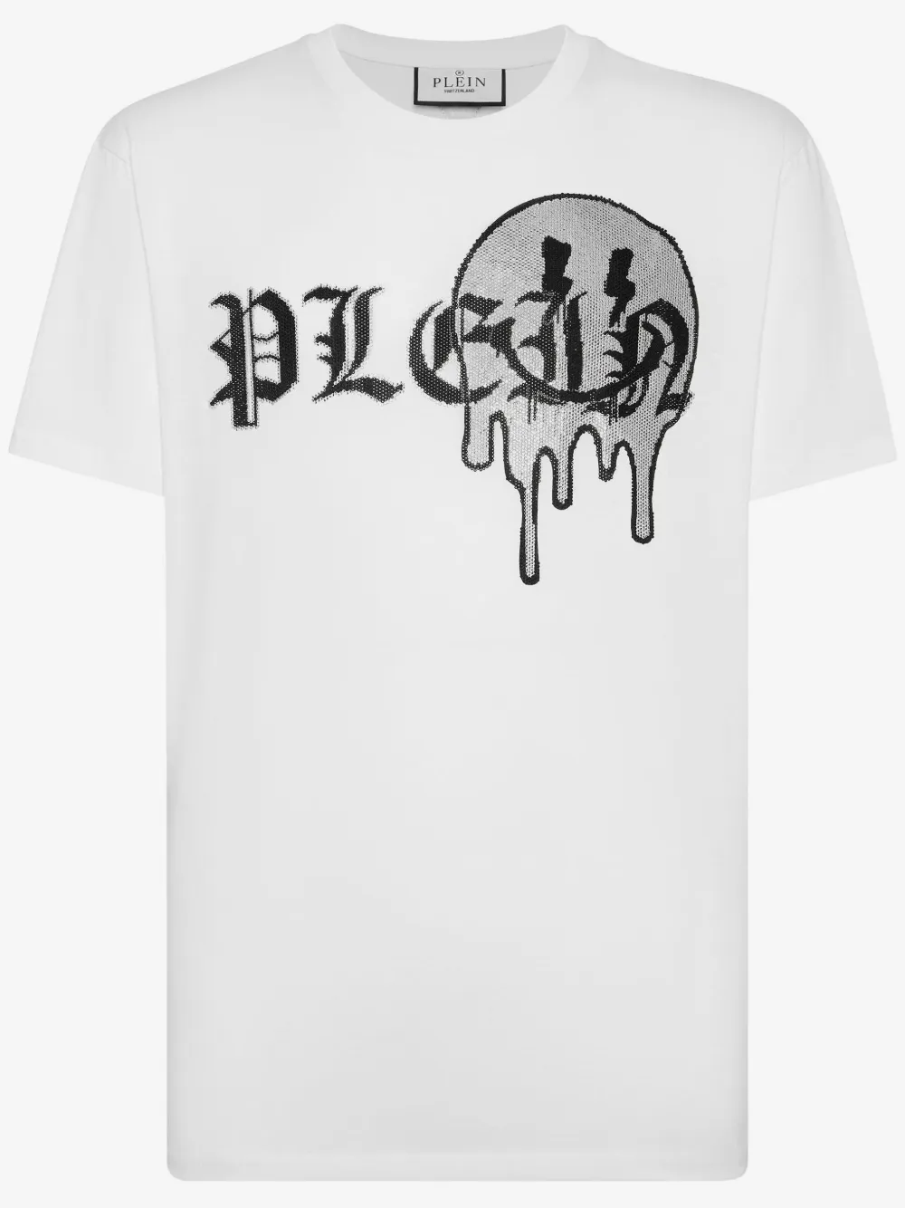 Philipp Plein ラインストーンロゴ Tシャツ | ホワイト | Image 1