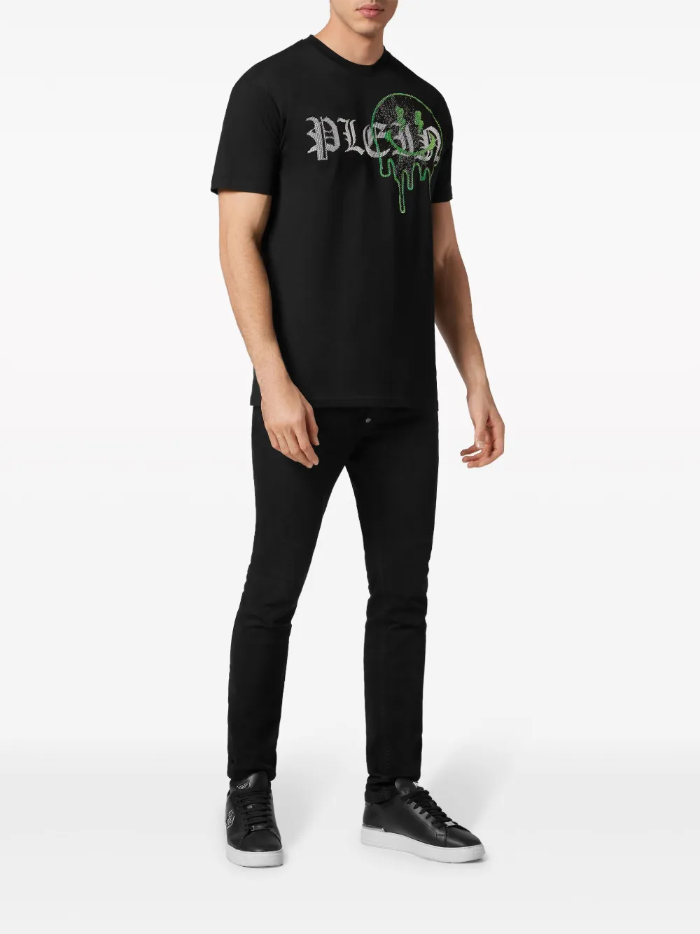 Philipp Plein Katoenen T-shirt met print Zwart