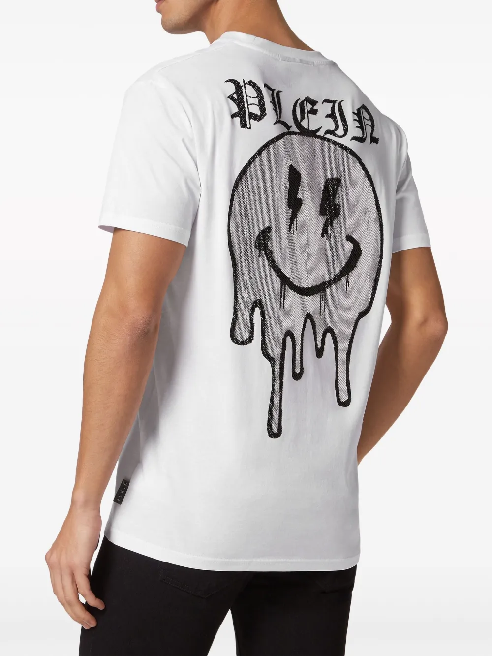 Shop Philipp Plein Smile Studded T-shirt In White