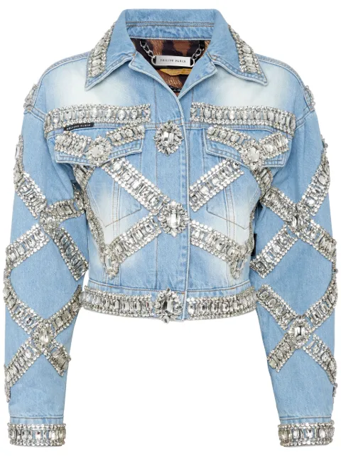 Philipp Plein chamarra corta con broche