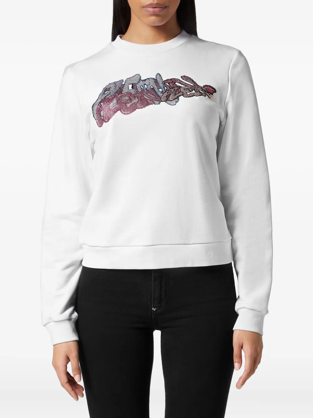 Philipp Plein Bombing Graffiti sweatshirt Wit