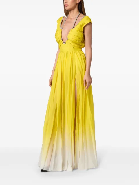 Philipp Plein V-neck silk maxi dress PADCWRG3015PTE048N - 1