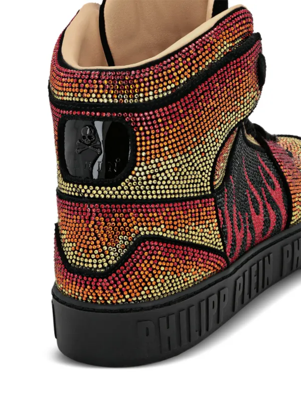PHILIPP PLEIN エンヘリッシュトクロッフトシャケット Philipp Plein hi-top crystal-embellished Sneakers | Black