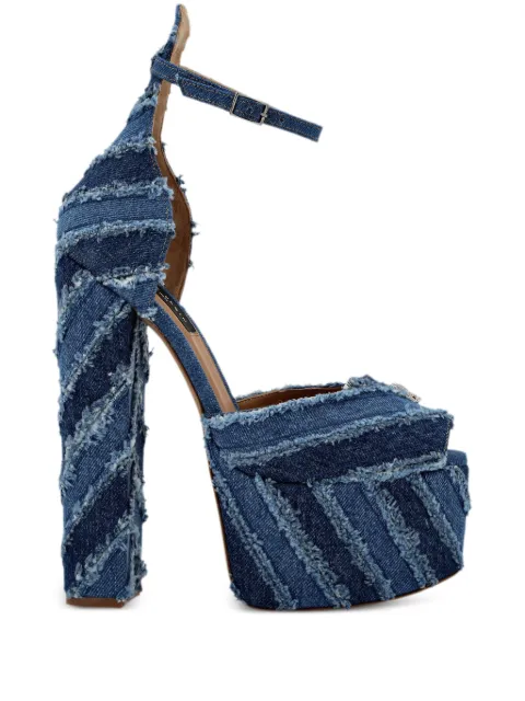 Philipp Plein Mixed Denim 120mm platform sandals PADSWSA0667PDE004N - 0