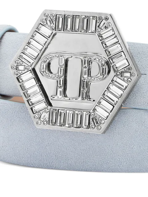 Philipp Plein Hexagon-plaque suede belt SADAWVA0425PLE010N - 2