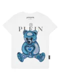 Philipp Plein Junior crystal-embellished teddy bear T-shirt - White