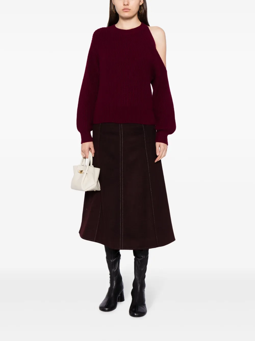 Lisa Yang Leora cut-out cashmere jumper - Rood