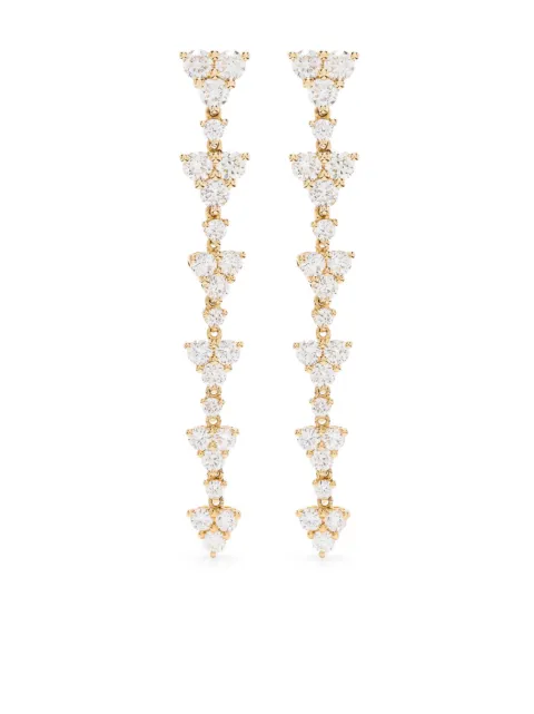 Anita Ko 18k yellow gold Eternity diamond short drop earrings