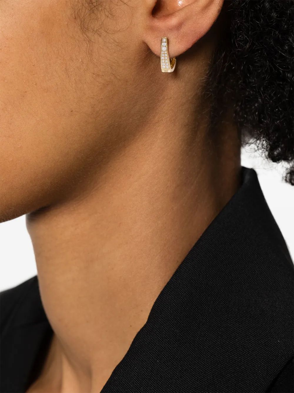 Anita Ko arracadas Triangle en oro amarillo de 18kt con diamantes | Image 2