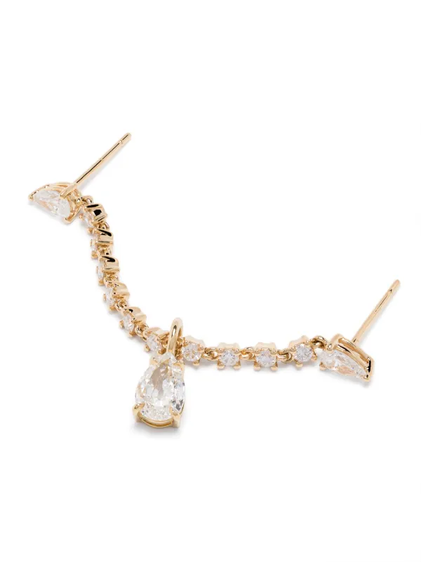 Anita Ko Pear ダイヤモンド フープピアス 18Kイエローゴールド