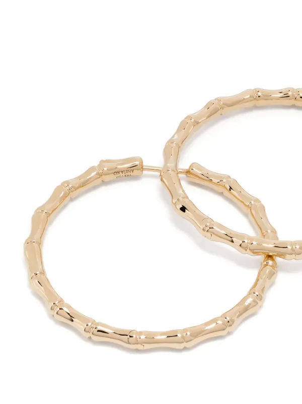 国内発| ANITA KO Small Bamboo バンブー 18K フープピアス 国内発| ANITA KO Bamboo バンブー 18K ゴールド フープピアス