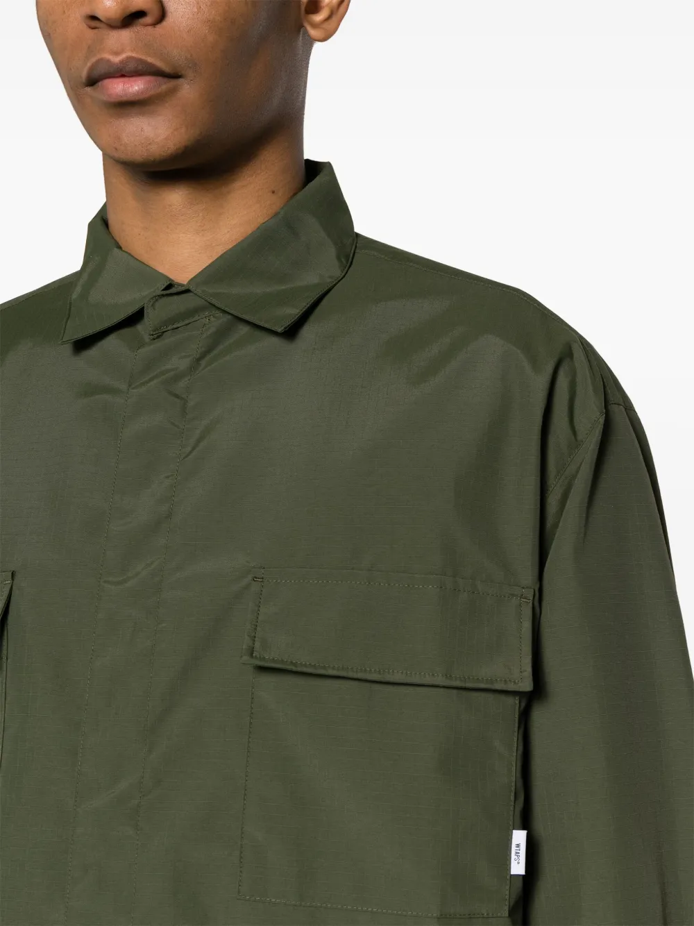 Shop Wtaps 08 Button-up Shirt In Green