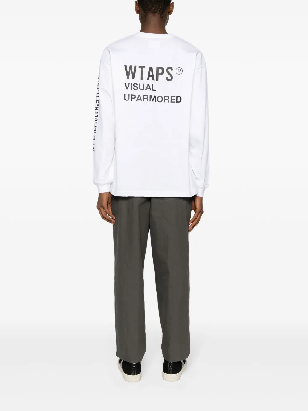 Shop Wtaps Cut&sewn 12 Cotton T-shirt In White