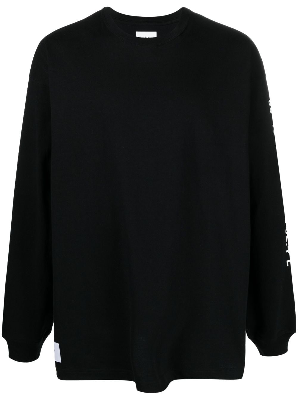 Shop Wtaps Cut And Sew Cotton Sweatshirt In Schwarz