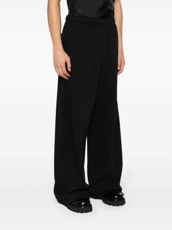 MM6 Maison Margiela Black Embroidered Sweatpants