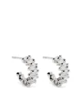 Suzanne Kalan 18kt white gold diamond hoop earrings - Silver