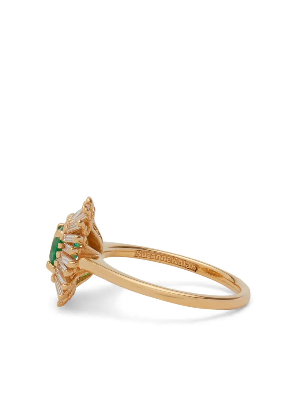 Suzanne Kalan 18kt Yellow Gold One Of A Kind Emerald And Opal Ring In Gold